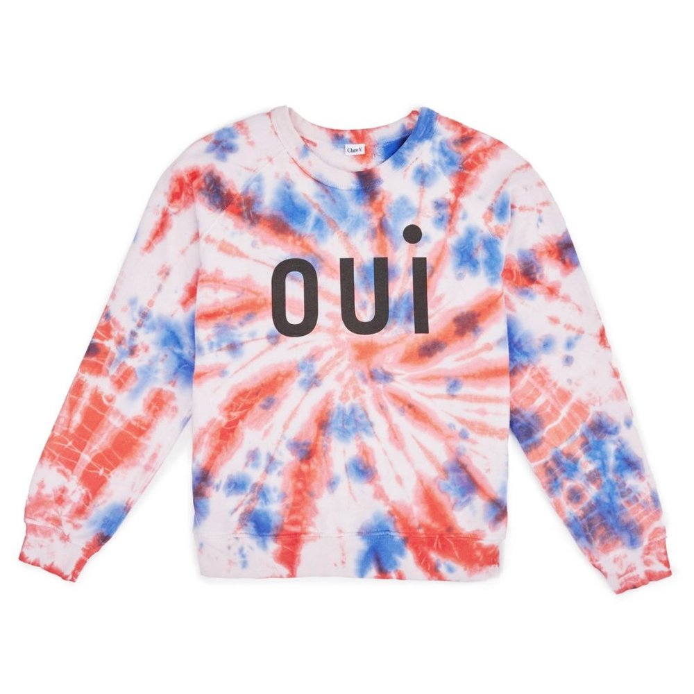 ANTHROPOLOGIE Clare V Oui Tie Dye Sweatshirt